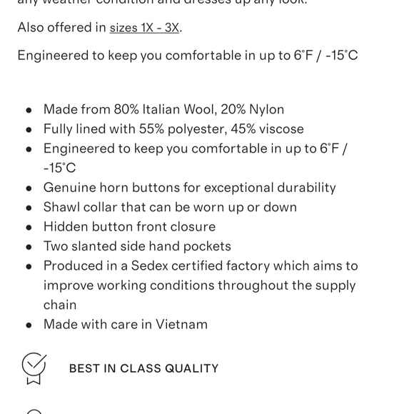 NWT Quince Italian Wool Cocoon Coat - Picture 10 of 10